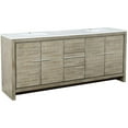 thumbnail image 1 of Lexora Home Lafarre 80" Double Quartz Top Bathroom Vanity in Rustic Acacia, 1 of 12