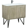 thumbnail image 1 of Lexora Home Lancy 36" Single Quartz Top Bathroom Vanity with Chrome Faucet, 1 of 14