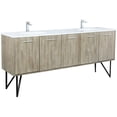 thumbnail image 1 of Lexora Home Lancy 80" Double Quartz Top Bathroom Vanity with Chrome Faucet, 1 of 14