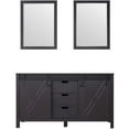 thumbnail image 1 of Lexora Home Marsyas 60" Double Vanity with Mirrors in Brown, 1 of 8