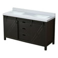 thumbnail image 1 of Lexora Home Marsyas 60" Quartz Top Double Vanity with Sinks in Brown, 1 of 8