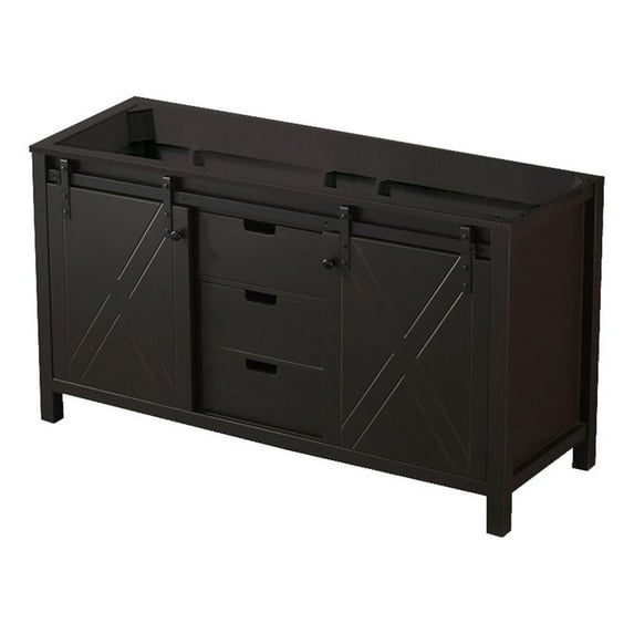 Lexora Home Marsyas 60" Vanity Cabinet in Brown