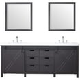 thumbnail image 1 of Lexora Home Marsyas 80" Quartz Top Double Vanity in Brown, 1 of 10
