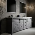thumbnail image 1 of Marsyas 84 in W Dark Grey Double Bath Vanity, Carrara Marble Countertop and 34 in Mirrors, 1 of 10