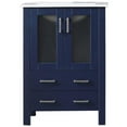 thumbnail image 1 of Volez 24 in W x 18.25 in D Navy Blue Bath Vanity and White Ceramic Top, 1 of 8