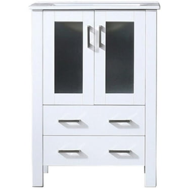 Lexora Home Volez 24" Single Vanity with Integrated Sink in White