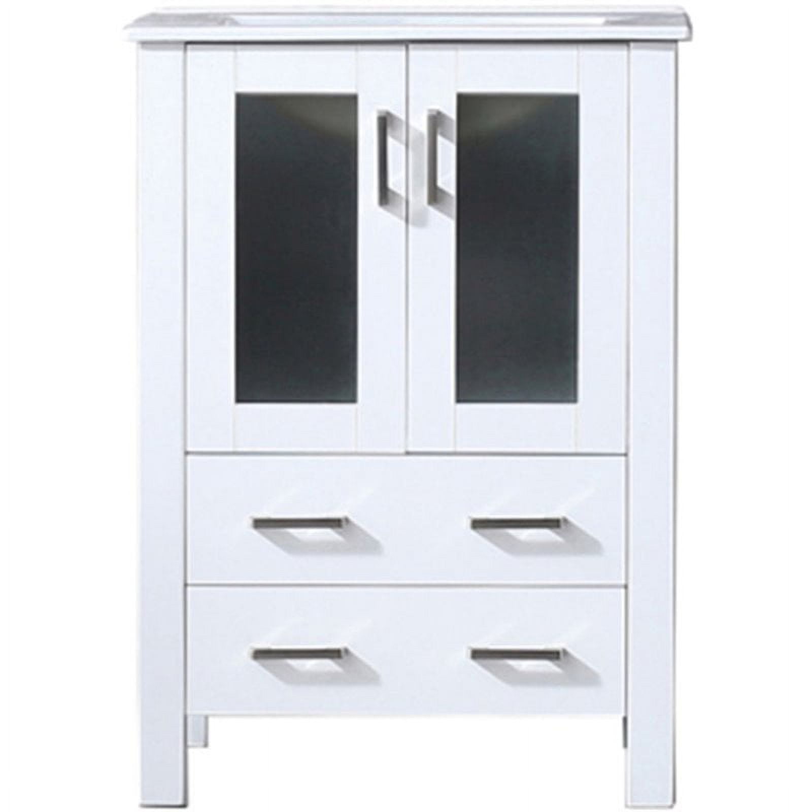 Volez 24" White Single Vanity with Integrated Sink