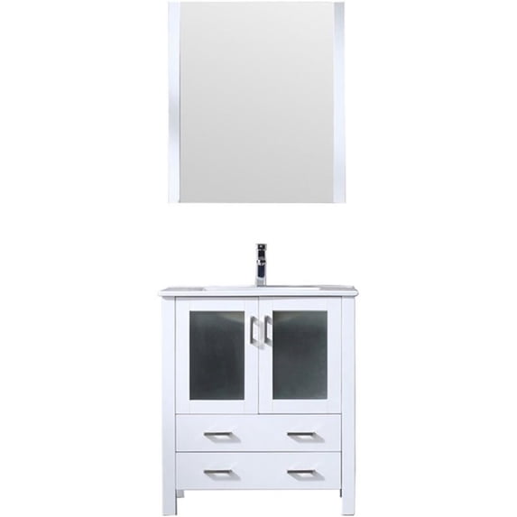 Lexora Home Volez 30" Single Vanity in White