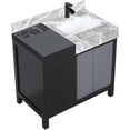 thumbnail image 1 of Lexora Home Zilara 36" Single Marble Top Bathroom Vanity with Black Faucet, 1 of 15