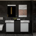 thumbnail image 1 of Lexora Home Zilara 60" Double Marble Top Bathroom Vanity with Mirror in Black, 1 of 12
