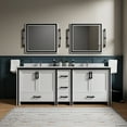 thumbnail image 1 of Ziva 84 in W White Double Bath Vanity, Cultured Marble Top, Faucet Set and 34 in Mirrors, 1 of 8