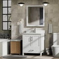 thumbnail image 1 of Jacques 30 in. W White Bath Vanity, White Quartz Top, Faucet Set, and 28 in. Mirror, 1 of 9