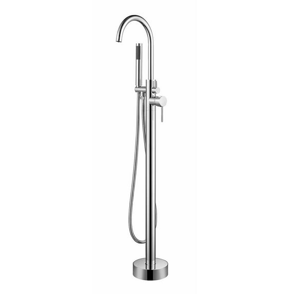 Lexora Lago Free Standing Bathtub Filler/Faucet With Chrome LDF02017FSCHR