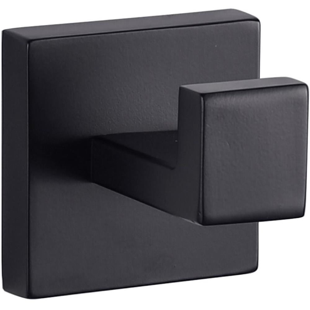 Lexora LRH14152MB Bagno Lucido Stainless Steel Robe Hook, Matte Black