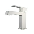 thumbnail image 1 of Lexora  Labaro Brass Single Hole Bathroom Faucet, Brushed Nickel, 1 of 2