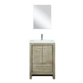 thumbnail image 1 of Rustic Acacia Bath Vanity 24 in. W x 20 in. D, Cultured Marble Top, Chrome Faucet Set and 18 in. Mirror, 1 of 10