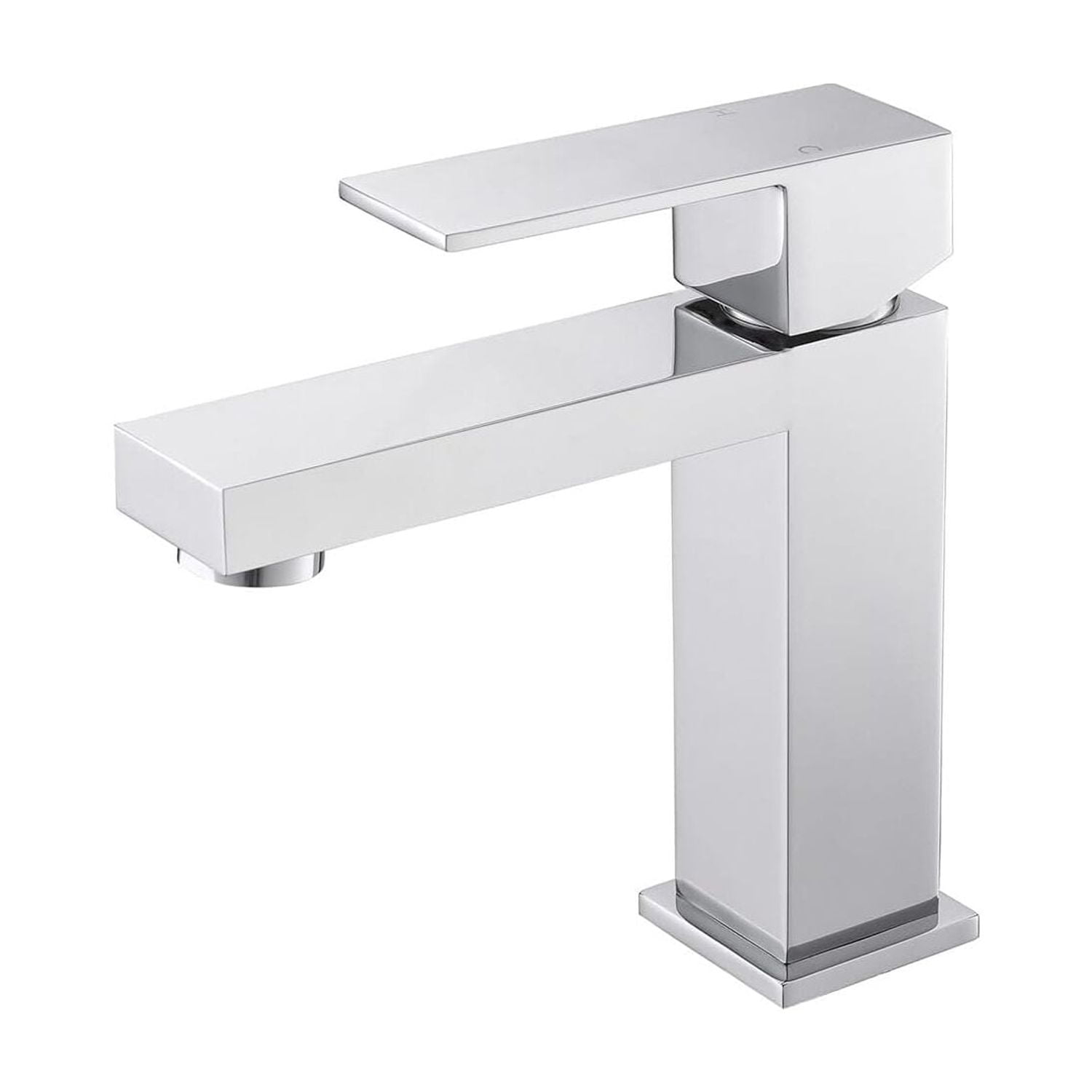 Lexora Monte Single Hole Stainless Steel Bathroom Faucet in Chrome