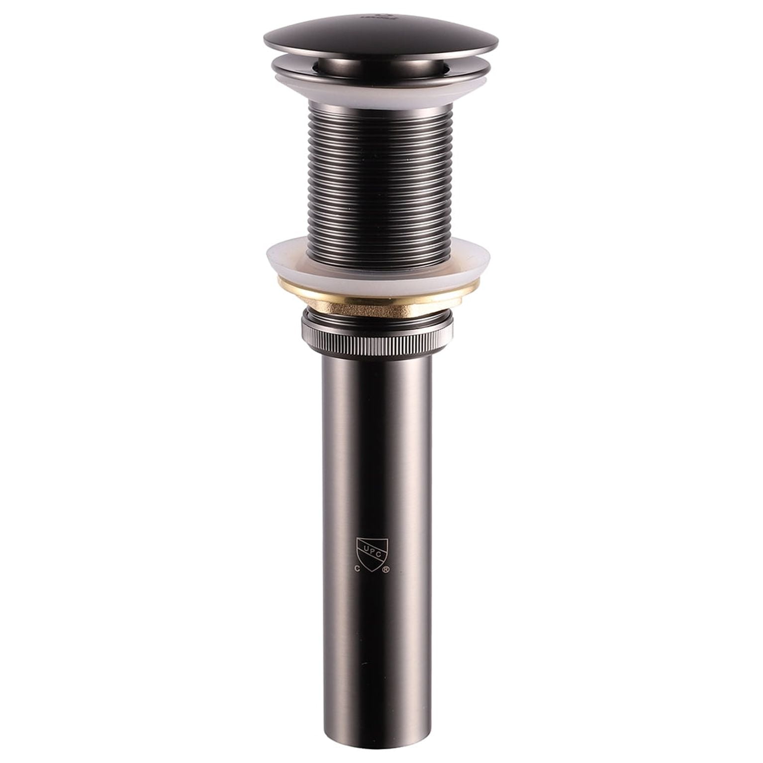 Lexora PopUp Drain Assembly without Overflow With Gun Metal LP12011GM