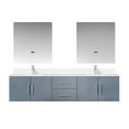 thumbnail image 1 of Volez 60 in W x 18.25 in D White Bath Vanity with Side Cabinets, White Ceramic Top, and 34 in Mirror, 1 of 10