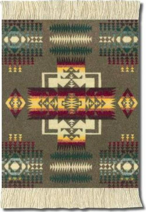Lextra Book Rug Lextra (Pendleton Khaki Chief Joseph), Coasterrug, Khaki/Burgundy/Gold ...