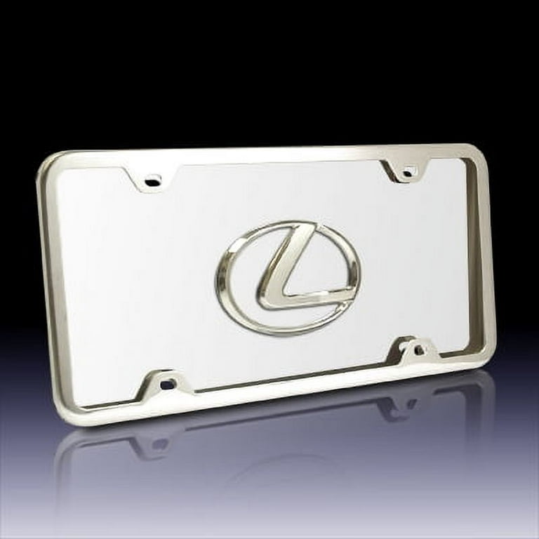 Lexus 3D Logo Chrome Stainless Steel License Plate and Frame Kit