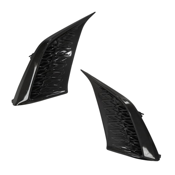 For Lexus ES250 2021 2022 Bumper Cover Grille Driver And Passenger Side | Pair | Front | PP & ABS Plastic | Bright Black | w/ F Sport Package | For LX1038134, LX1039134 | 5310606020, 5310506020