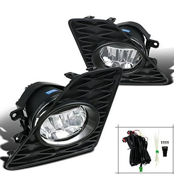 Lexus GS350 F-Sport LED Clear Fog Lights Driving Lamps w/ Switch+Bezel