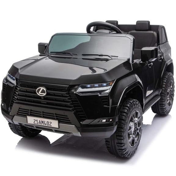 Lexus GX550 24V 2 Seater Ride On Car for Kids with Remote Control, Electric Car for Kids with Suspension, Bluetooth Music, LED Lights, Cars for Kids Ages 3-6,Black