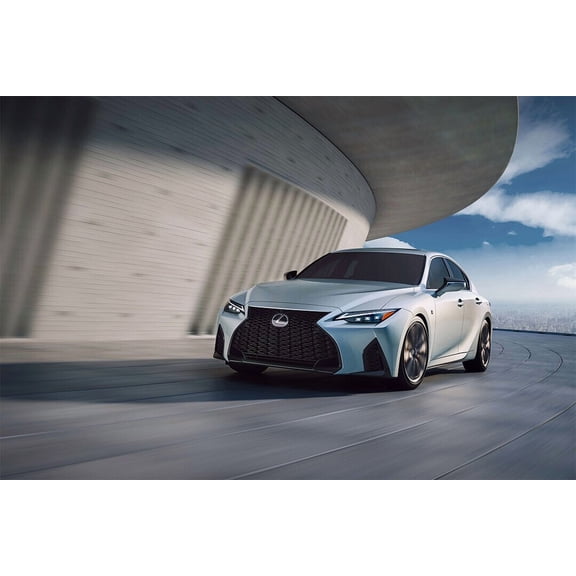 Lexus IS 350 F Japanese Sporty Car Wall Poster - 12x18 Inch Laminated Poster - Stunning Detail and Bold Colors