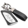 thumbnail image 1 of for Lexus Key Fob Cover with Metal Braided Rope Keychain, Upgraded Soft Case for ES LC LS (2018-2022), GX UX (2019-2022), NX/RC (2022) (4 buttons) Fob Shell, 1 of 8