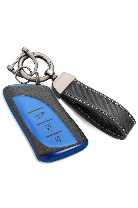 for Lexus Key Fob Cover with Metal Braided Rope Keychain, Upgraded Soft Case for ES LC LS (2018-2022), GX UX (2019-2022), NX/RC (2022) (4 buttons) Fob Shell