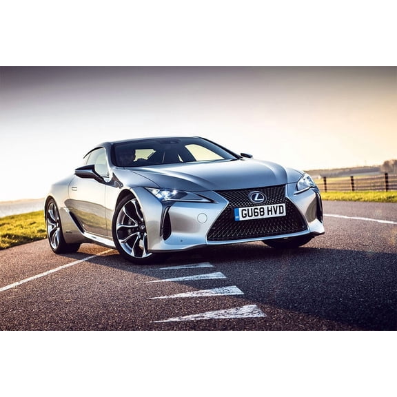 Lexus LC 500h Two-Doors Sporty Car Wall Poster - 12x18 Inch Laminated Poster - Stunning Detail and Bold Colors