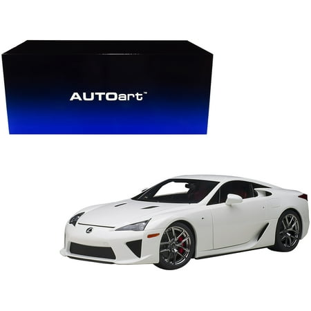 Lexus LFA Whitest White with Red and Black Interior 1 18 Model Car by Autoart