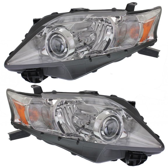 For Lexus RX350 2010 2011 2012 Headlight Assembly Driver and Passenger Side | Pair | HID | CAPA | Replacement For LX2502148C, LX2503148C | 81150-0E061, 81110-0E061