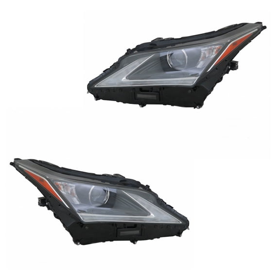 For Lexus RX350L 2018 2019 Headlight Assembly Driver and Passenger Side | Pair | Projector Type | Single Beam | CAPA | Replacement For LX2502173C, LX2503173C | 81150-0E260, 81110-0E260