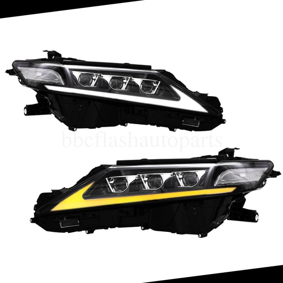 Lexus Style Headlights LED Modified For Toyota Camry 2018-2023 Sequential Signal