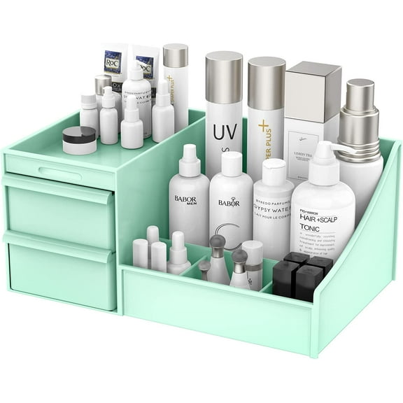Lexvss Makeup Organizer with Drawers for Dressing Table, Countertop, Desk Cosmetic Storage Box