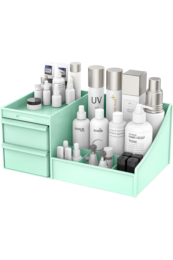 Makeup Organizer with Drawers for Dressing Table, Countertop, Desk Cosmetic Storage Box