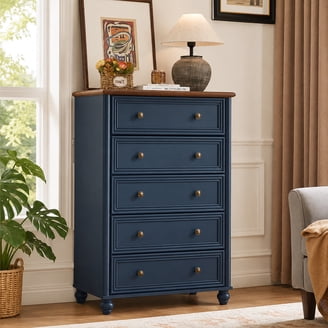 Blue 5 Drawer Dresser