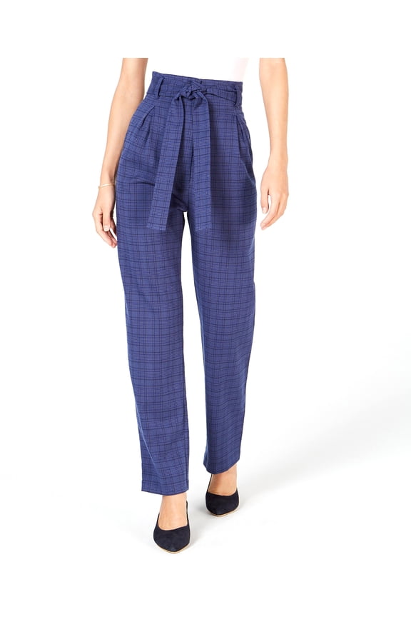 | Printed Paperbag Pants | Blue | Size S