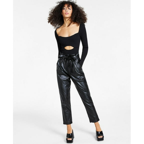 Leyden Womens Ribbed Cutout Bodysuit