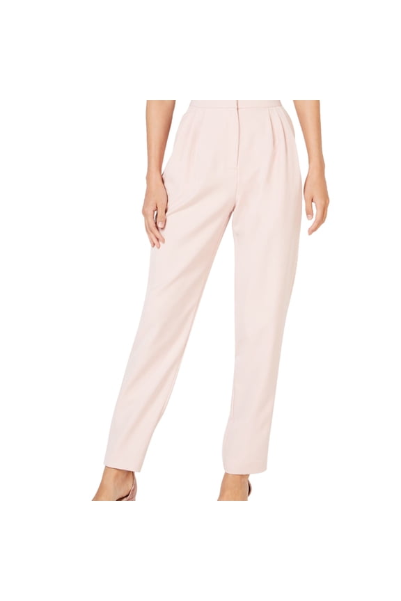 Womens Satin Striped Dress Pants, Pink, X-Small