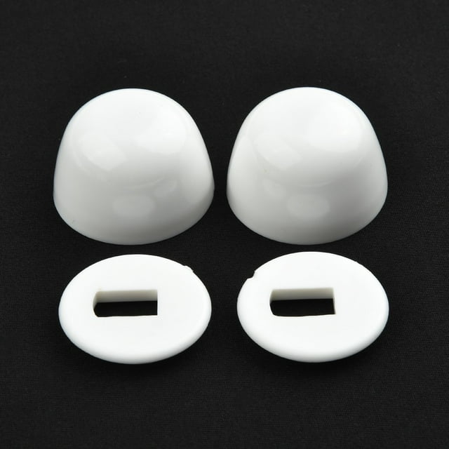 Leye 2 Packs White Toilet Bolt Caps Toilet Seat Floor Bolts Caps