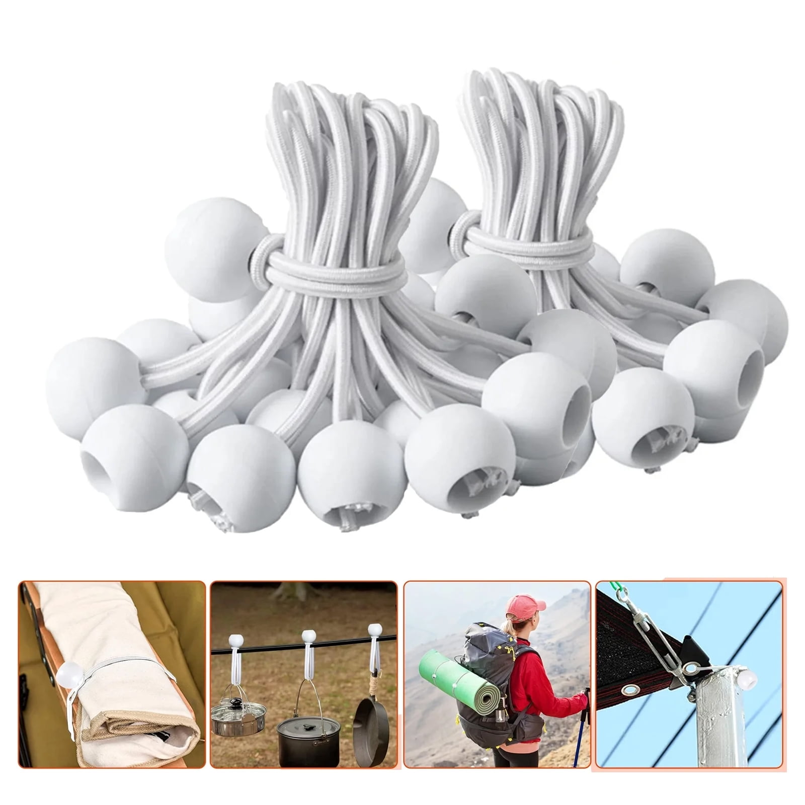 Leyeet 100 Pack Ball Bungee Cord, 6 Inch Heavy Duty Bungie Cord Balls