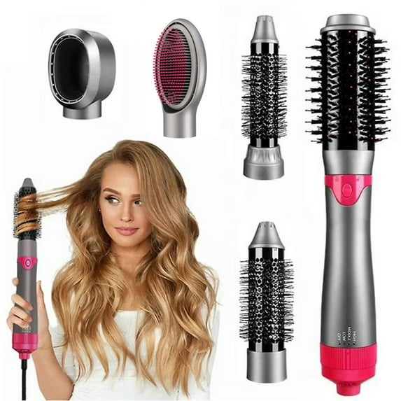 Leyeet 5 in 1 Hair Styler with 110,000 RPM, 1000W Ionic Hot Air Brush Set, High-Speed Hair Dryer Volumizing and Shape, One-Step Hot Air for Styling