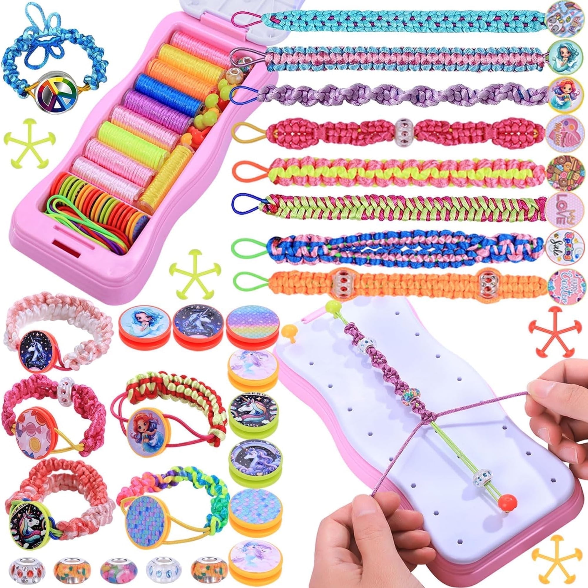 Leyeet DIY Craft Bracelet Kit Toys, Bracelet Making Kit for Girls,  Popular String Maker Toys for Kid Birthday Gifts