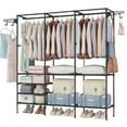 Leyeet Heavy Duty Garment Rack, Portable Wardrobe Clothe Rack Organizer ...