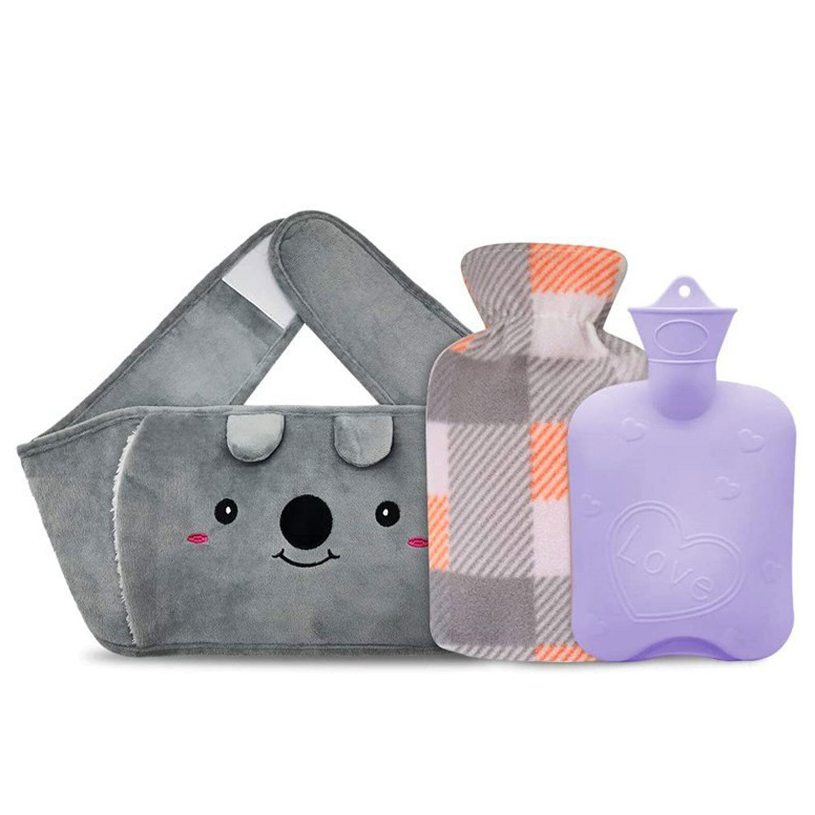 Leyeet Hot Water Bottle, Hot Water Bag Rubber with Plush Waist Cover