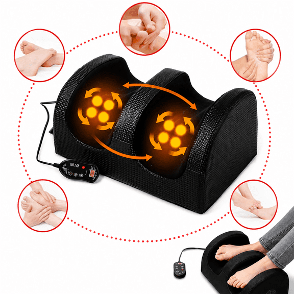 Electric Foot Massager, Shiatsu Foot Massage Machine with Heat, Promote Blood Circulation & Relieve Tired Muscles, 3 Modes Deep Foot and Calf Massager for Home, Gifts for Mom & Dad