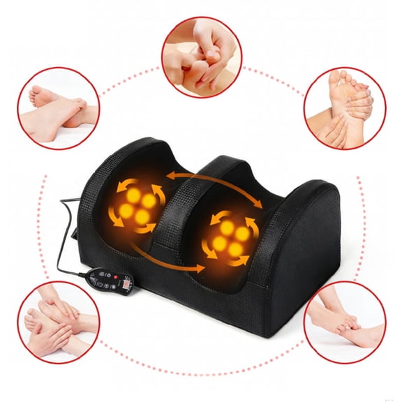 Electric Shiatsu Foot Massage Machine with Heat&Remote, Multi-Modes Foot and Calf Massager, Kneading Deep Tissue Massage, Deep Feet Massager for Promotes Blood Circulation, Best Gifts for Fmaily